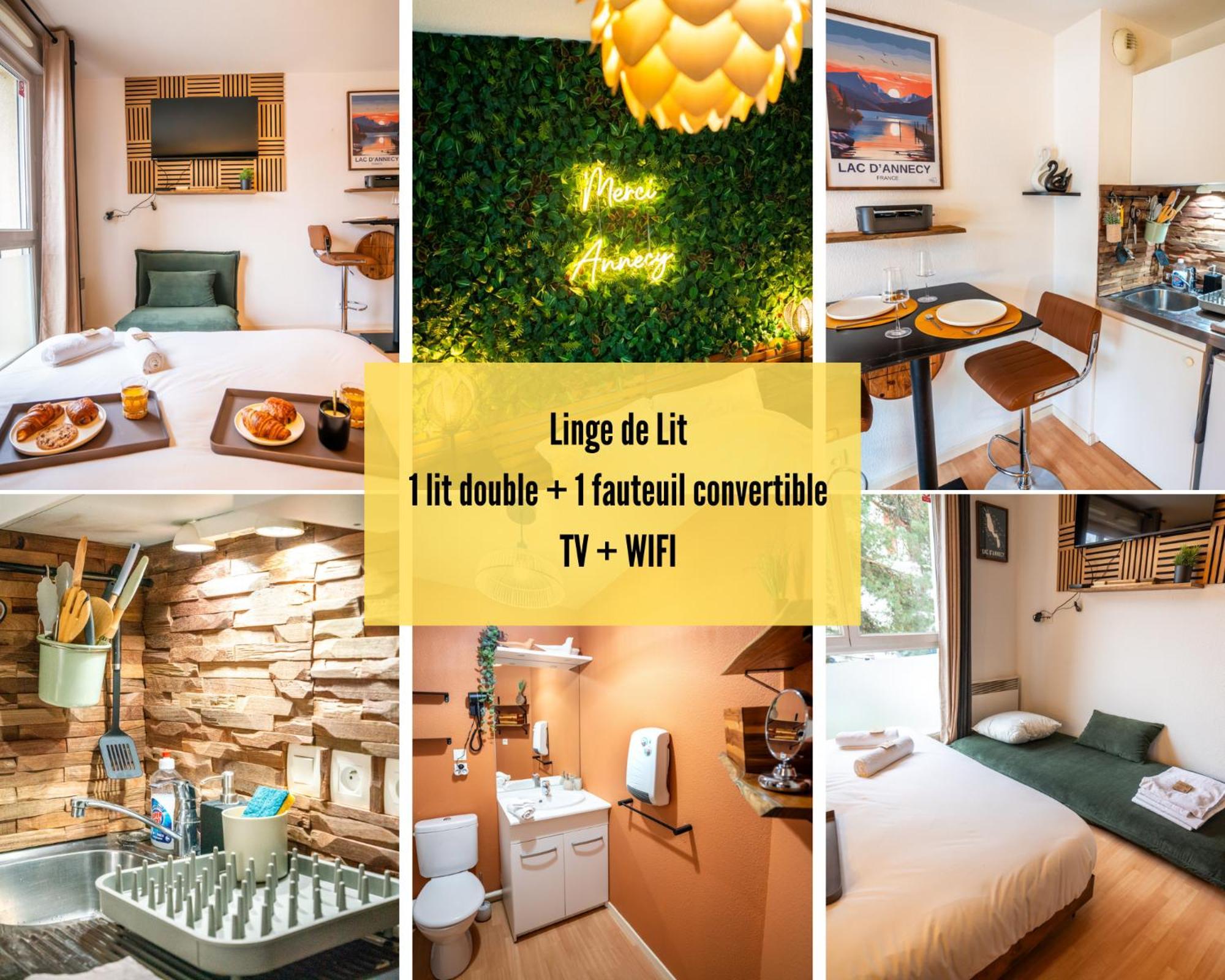 Cabana & Merci Annecy - Parking Et Proche Du Lac Eksteriør billede